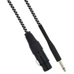 SP417 - Cavo XLR Cannon femmina a Jack 6.35 maschio 3 metri Mono - Bianco/Nero - Cavi Audio Video