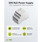 F1522 - Alimentatore per guida DIN 12VCC 4,5A 44W - Alimentatori