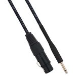 SP252 - Cavo XLR Cannon femmina a Jack 6.35 maschio 1.5 metri Mono - Nero/Blu - Cavi Audio Video