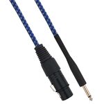 SP312 - Cavo XLR Cannon femmina a Jack 6.35 maschio 5 metri Mono - Bianco/Blu - Cavi Audio Video