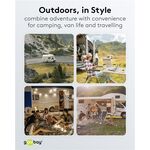 F1084 - Adattatore CEE blu da campeggio con spina 16A e 3 prese CEE 230V IP44 - Connettività