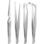 F1678 - Kit di 4 pinzette di precisione in metallo da 110 mm - Laboratorio