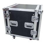 FLCASE300 - FLIGHT CASE 10U RACK 19" con ruote e doppio coperchio - Varie