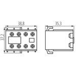 KA2031 - Blocco di contatti ausiliari per contattori di potenza mini KCPM – 2NO + 2NC - Contattori