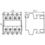 KA2305 - Blocco di contatti ausiliari per contattori di potenza KCP-AX – 2NO + 2NC - Contattori