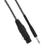 SP303 - Cavo XLR Cannon femmina a Jack 6.35 maschio 1.5 metri Mono - Bianco/Nero - Cavi Audio Video