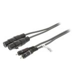 SX455 - XLR Cavo Stereo 2x XLR 3-Pin Femmina - 2x RCA Maschio 1.5 m Grigio Scuro - Cavi Audio Video
