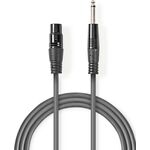 SX100 - XLR Monocavo XLR 3p (F) - 6.35 mm Maschio 10.0 m Grigio Scuro - Cavi Audio Video