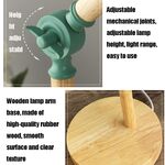 E6133 - Lampada da tavolo in legno e metallo E27 nera - Illuminazione da Interno