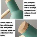 E6133 - Lampada da tavolo in legno e metallo E27 nera - Illuminazione da Interno