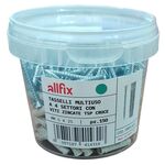 WB1942 - Tasselli multiuso F4V a 4 settori in nylon con vite TSP croce 5x25mm - 150 pezzi - Viteria e Bulloneria