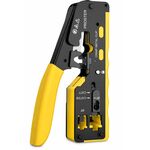 Z959 - Pinza crimpatrice RJ45 pass through CAT5 CAT6 CAT6A CAT7 gialla - Attrezzi e utensili