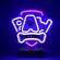 B5685 - Lampada neon LED con stand Paw Patrol - Logo - Illuminazione da Interno