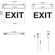 EL032 - Lampada LED d'emergenza "EXIT" 2W 6500k luce fredda - Illuminazione di Sicurezza