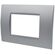 EL2444 - Placca 3 posti argento Soft Touch compatibile Living International - Compatibile Living International