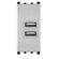 EL1346 - Alimentatore doppia presa USB 90-265V output 5V 2A grigio compatibile Vimar Plana - Compatibile Vimar Plana