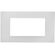 EL3065 - Placca 4 posti bianca Soft Touch compatibile Vimar Plana - Compatibile Vimar Plana