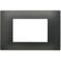 EL3107 - Placca 3 posti testa di moro Soft Touch compatibile Vimar Plana - Compatibile Vimar Plana