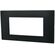 EL3271 - Placca 4 posti nera  Soft Touch compatibile Vimar Plana - Compatibile Vimar Plana
