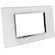 EL908 - Placca in vetro bianco 3 posti compatibile Living International - Compatibile Living International