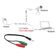 A1609 - Adattatore audio telato 20cm 1x jack 3.5mm maschio 2x jack 3.5mm femmina microfono-cuffie -  Adattatori Audio e Video