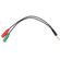 A1609 - Adattatore audio telato 20cm 1x jack 3.5mm maschio 2x jack 3.5mm femmina microfono-cuffie -  Adattatori Audio e Video