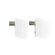 ND3296 - Connettore IEC (coassiale) Maschio + Femmina - Angolare 2 pezzi Bianco - Video 