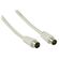 WB1030 - Cavo coassiale Coax (IEC) Dritto maschio - femmina  25m bianco - TV-SAT