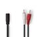 ND1380 - Cavo Audio Stereo 2x RCA maschio - Femmina da 3,5 mm 0.2 m Nero - Cavi Audio Video