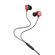 F4115 - Cuffie auricolari con microfono 1.2m rosse JD040 - Cuffie Auricolari
