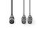 ND1180 - Cavo Audio XLR Bilanciato | Maschio a 3 Pin XLR - 2x Femmina a 3 Pin XLR | 1.5 m | Grigio - Cavi Audio Video