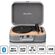 ND4302 - Giradischi retrò Bluetooth/USB con altoparlanti integrati grigio 33/45/78rpm - Giradischi