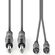 ND9554 - Cavo audio stereo 2x 6,35 mm maschio - 2x maschio RCA 5m - Cavi Audio Video