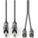 ND9166 - Cavo audio stereo 2x 6,35mm maschio-2x maschio RCA 1.5m - Cavi Audio Video