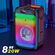 KSC-829 - Cassa acustica portatile ricaricabile 8" 20W Luce LED Bluetooth/USB - Casse Acustiche