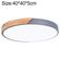 B7987 - Plafoniera LED rotonda da soffitto effetto legno 40 cm grigia 24W 3CCT - Illuminazione da Interno