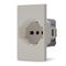 02280 - Presa 2P+T 16A bipasso Schuko sabbia linea ZEN - Linea ZEN