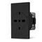 02296 - Presa 2P+T 16A bipasso Schuko nera linea ZEN - Linea ZEN