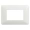 EL2222 - Placca in metallo bianco 3 posti compatibile Matix - Compatibile Living International