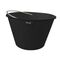 E9124 - Secchio edilizia in PELD nero con manico in ferro ed occhielli 36cm 10l - Attrezzi e utensili