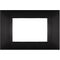 EL1049 - Placca 4 posti nera compatibile Vimar Plana - Compatibile Vimar Plana