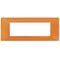 EL1296 - Placca in tecnopolimero 7 posti color arancione compatibile Vimar Plana - Compatibile Vimar Plana