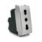 EL1563 - Presa bivalente 10-16A 250V grigio compatibile Vimar Plana - Compatibile Vimar Plana
