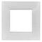 EL1948 - Placca 2 posti quadrata bianca compatibile Vimar Plana - Compatibile Vimar Plana