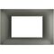 EL1952 - Placca 3P  Tecnopolimero 12x8cm Grigio scuro compatibile Vimar Plana - Compatibile Vimar Plana