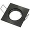 EL2071 - Supporto quadrato per faretto GU10  da incasso 80x80 nero - Faretti LED