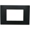 EL2285 - Placca 3 posti nera Soft Touch compatibile Vimar Plana - Compatibile Vimar Plana