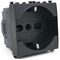 EL256 - Presa schuko nera 16A 250V compatibile Vimar Arké - Compatibile Vimar Arké 