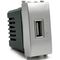EL3145 - Presa USB grigia 90-265V 50/60Hz output 5V 2A compatibile Vimar Plana - Compatibile Vimar Plana