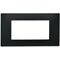 EL3271 - Placca 4 posti nera  Soft Touch compatibile Vimar Plana - Compatibile Vimar Plana